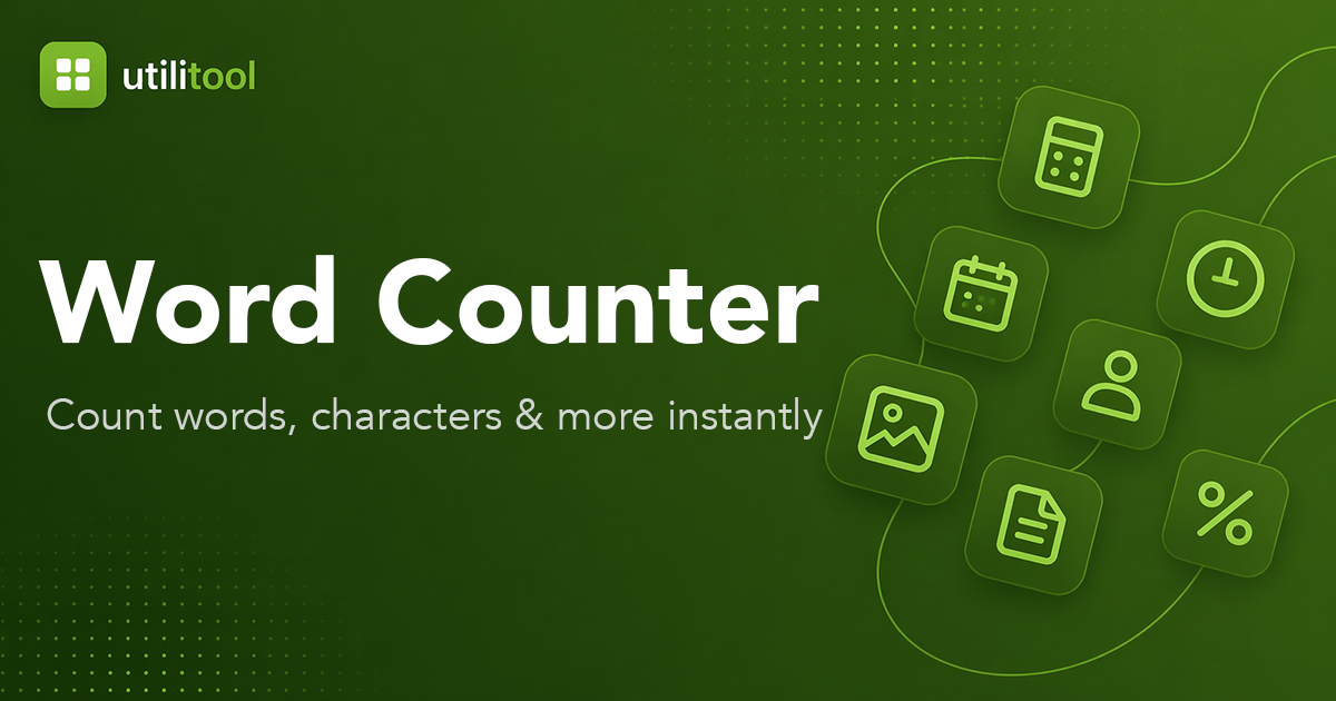 Word Counter — Count Words & Characters Online | Utilitool
